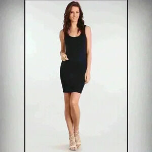 M Rena Scoop Neck Tank Dress fitted silhouette one size little  black dress